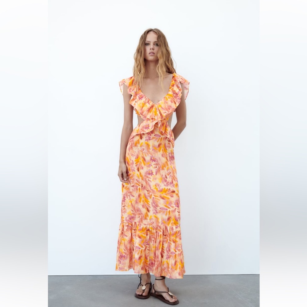 Zara Linen Midi Blogger Fave Dress